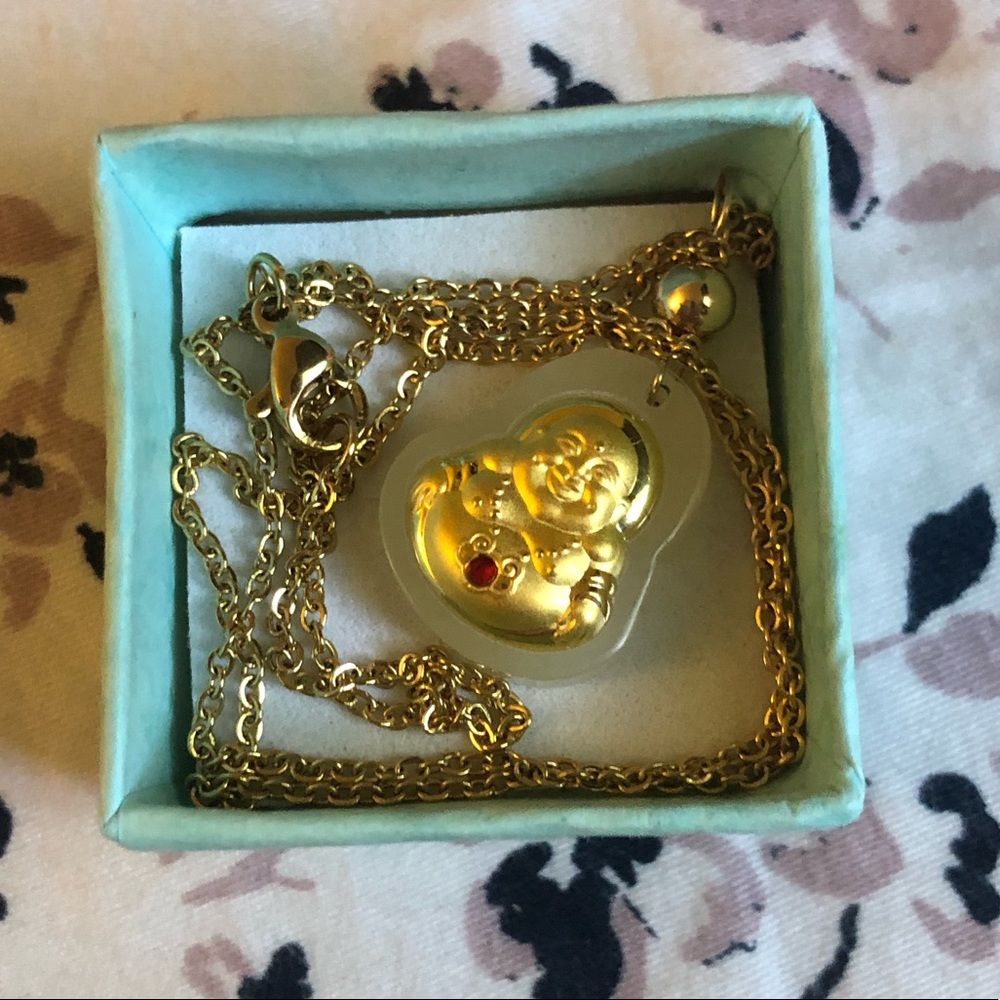 Gold Plated Buddha Necklace